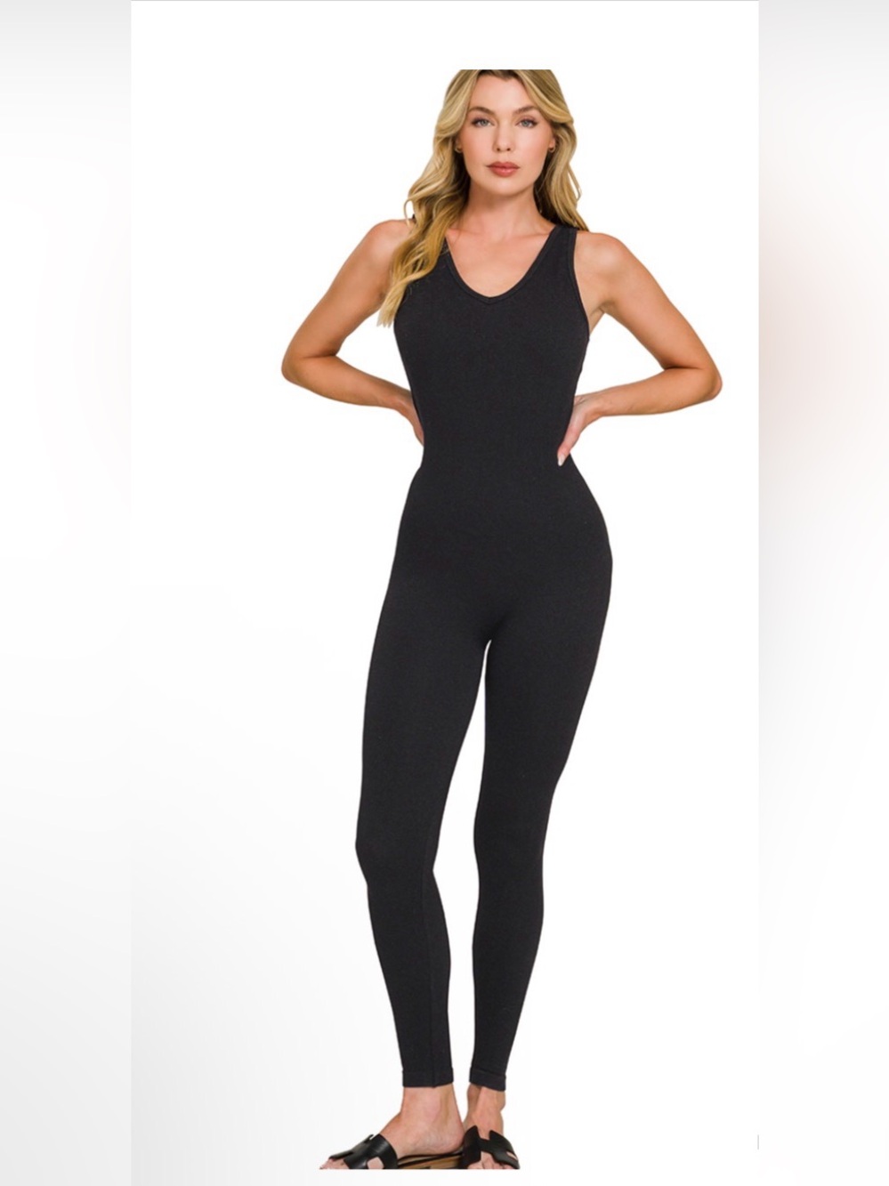 Zenana Women's Black Sleeveless Jumpsuit